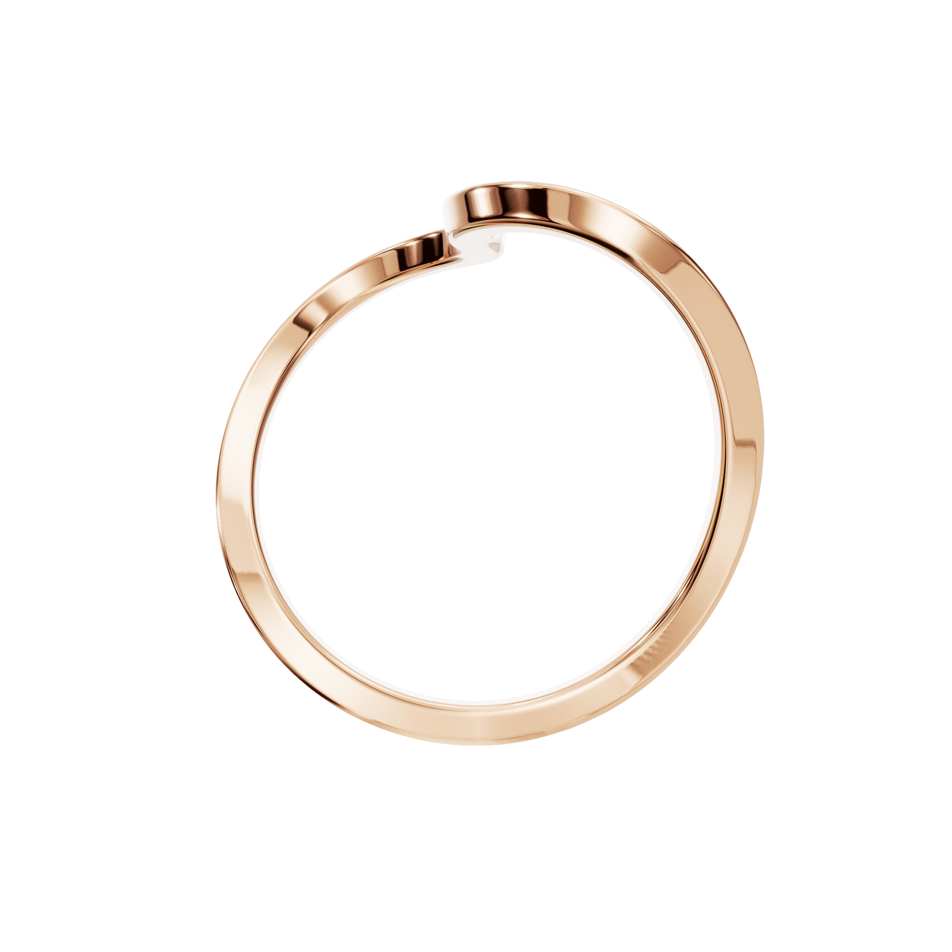 Infinity Diamond Pavé Ring in Rose Gold on finger | Roomy's Jewellery