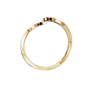 Infinity Diamond Pavé Ring in Yellow Gold on finger | Roomy's Jewellery