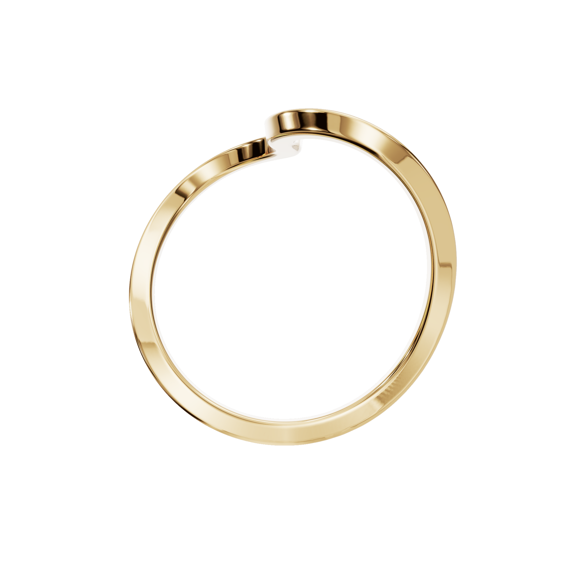 Infinity Diamond Pavé Ring in Yellow Gold on finger | Roomy's Jewellery