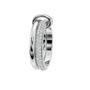 Duo Diamond Double Band in White Gold side view | Roomy's Jewellery