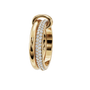 Duo Diamond Double Band in Yellow Gold side view | Roomy's Jewellery
