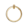 Duo Diamond Double Band in Yellow Gold on finger | Roomy's Jewellery