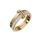 Duo Diamond Double Band in Yellow Gold close-up | Roomy's Jewellery