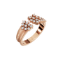 Blossom Diamond Cluster Ring in Rose Gold angled view | Roomy's Jewellery