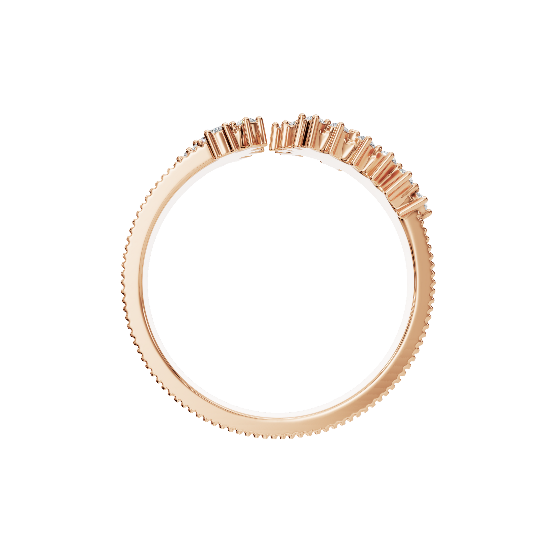 Blossom Diamond Cluster Ring in Rose Gold on finger | Roomy's Jewellery