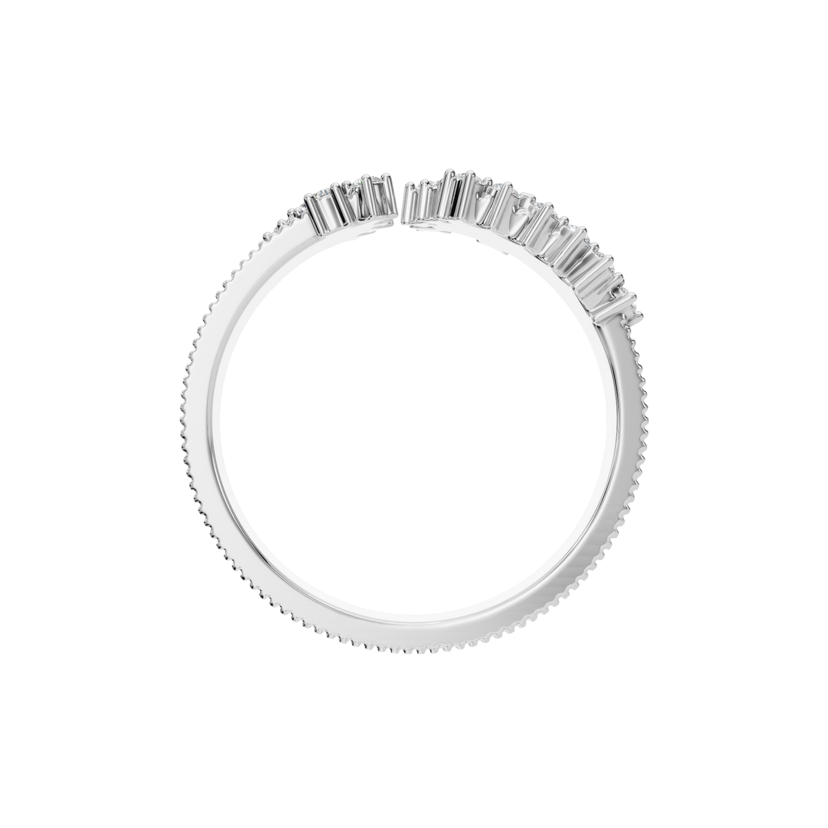 Blossom Diamond Cluster Ring in White Gold on finger | Roomy's Jewellery