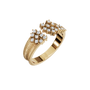 Blossom Diamond Cluster Ring in Yellow Gold angled view | Roomy's Jewellery