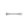 Linear Diamond Half Eternity Band in White Gold — Lab Grown | Roomy's Jewellery