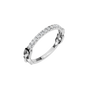 Linear Diamond Half Eternity Band in White Gold angled view | Roomy's Jewellery