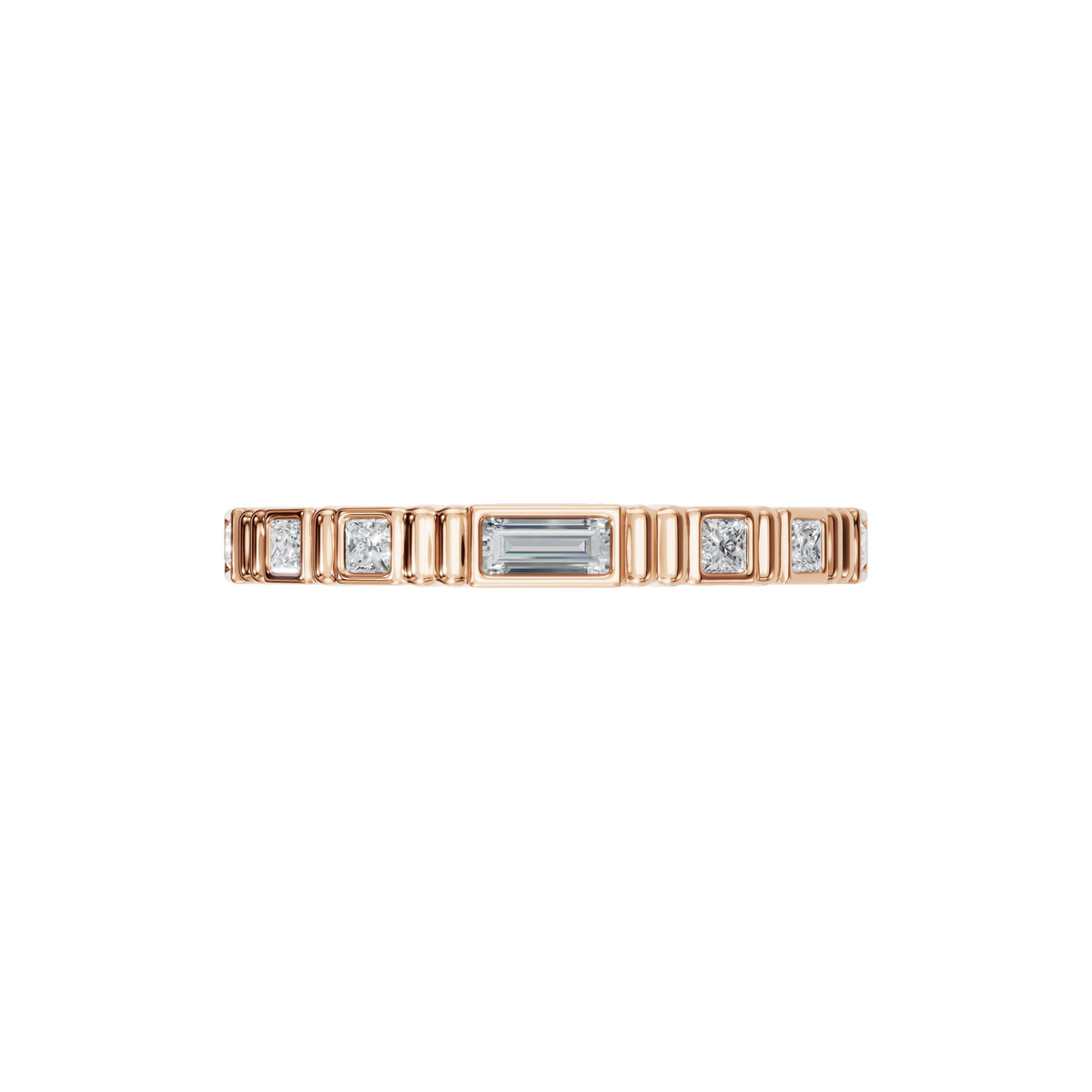 Prism Diamond Band in Rose Gold — Lab Grown | Roomy's Jewellery