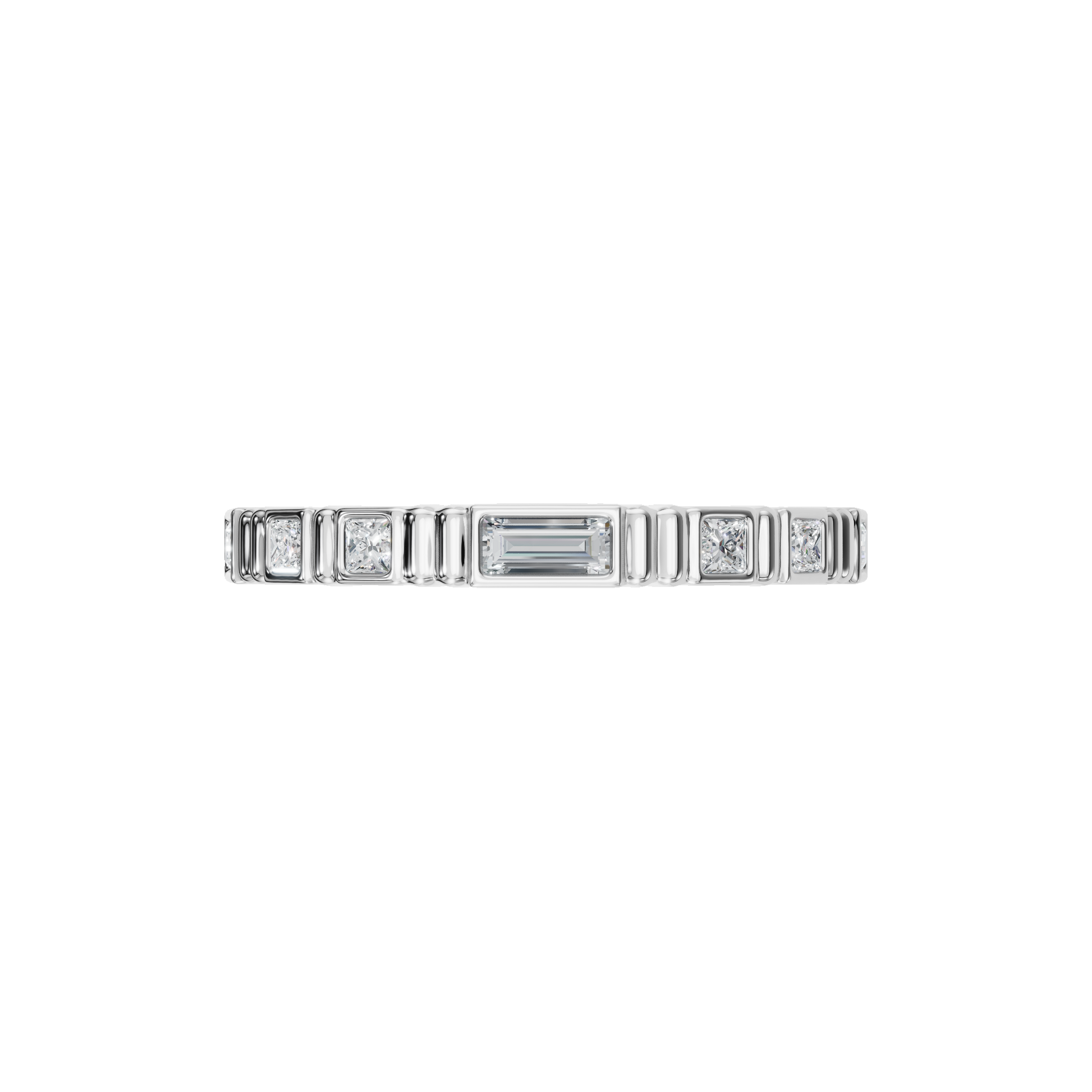 Prism Diamond Band in White Gold — Lab Grown | Roomy's Jewellery