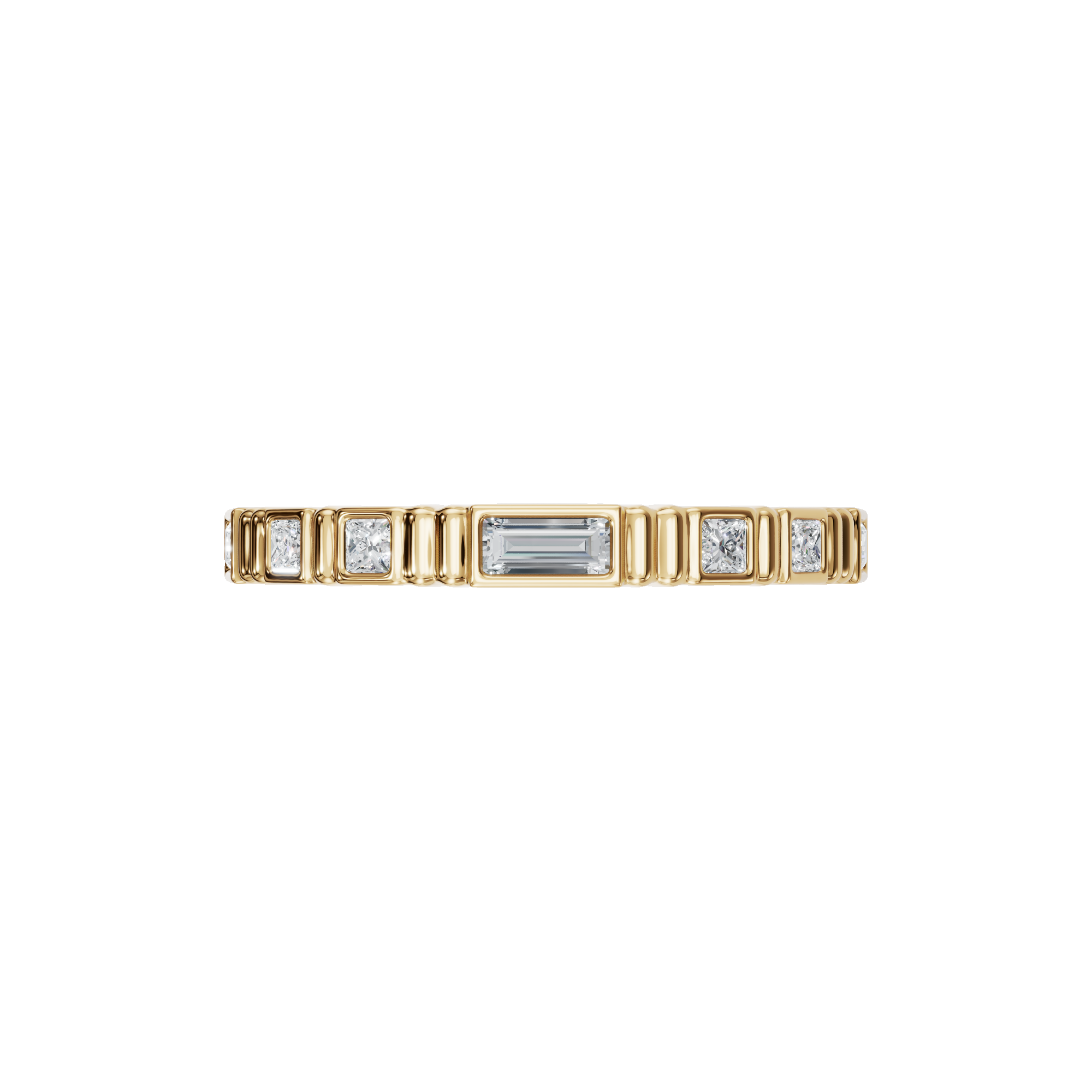 Prism Diamond Band in Yellow Gold | Lab Grown Diamond | Roomy's Jewelery