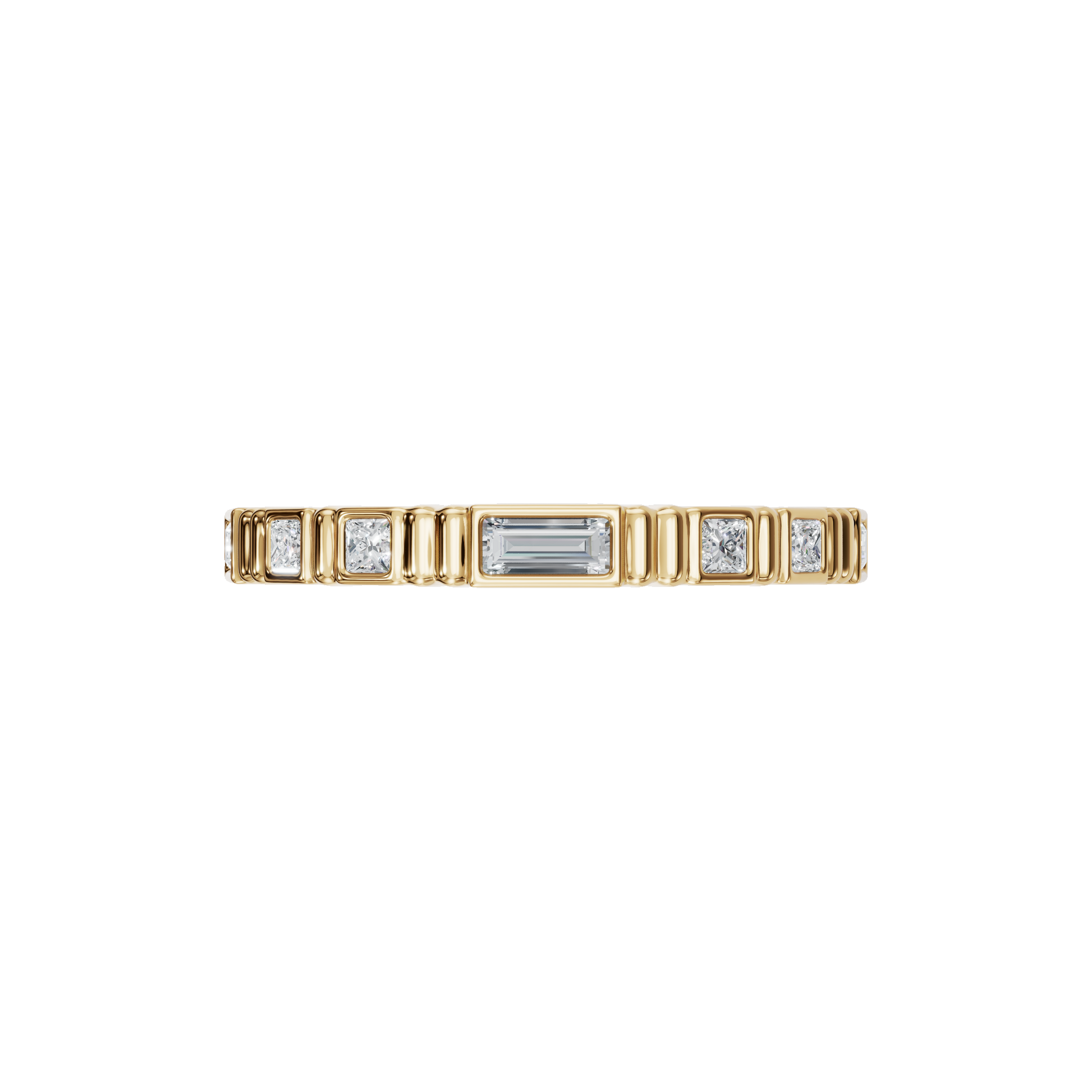 Prism Diamond Band in Yellow Gold | Lab Grown Diamond | Roomy's Jewelery