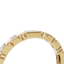 Prism Diamond Band in Yellow Gold angled view | Roomy's Jewellery