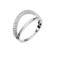 Eclipse Diamond Double Band in White Gold angled view | Roomy's Jewellery