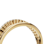 Eclipse Diamond Double Band in Yellow Gold angled view | Roomy's Jewellery