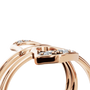 Atelier Diamond Sculptural Ring in Rose Gold angled view | Roomy's Jewellery