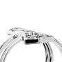 Atelier Diamond Sculptural Ring in White Gold angled view | Roomy's Jewellery