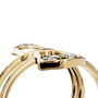 Atelier Diamond Sculptural Ring in Yellow Gold angled view | Roomy's Jewellery