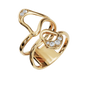 Atelier Diamond Sculptural Ring in Yellow Gold close-up | Roomy's Jewellery