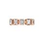 Prism Emerald Diamond Eternity Band in Rose Gold — Lab Grown | Roomy's Jewellery