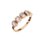 Prism Emerald Diamond Eternity Band in Rose Gold close-up | Roomy's Jewellery