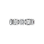 Prism Emerald Diamond Eternity Band in White Gold — Lab Grown | Roomy's Jewellery