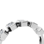 Prism Emerald Diamond Eternity Band in White Gold angled view | Roomy's Jewellery