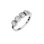 Prism Emerald Diamond Eternity Band in White Gold close-up | Roomy's Jewellery