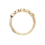Prism Emerald Diamond Eternity Band in Yellow Gold on finger | Roomy's Jewellery