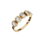 Prism Emerald Diamond Eternity Band in Yellow Gold close-up | Roomy's Jewellery