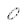 Petal Arch Diamond Band in White Gold angled view | Roomy's Jewellery