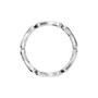 Petal Arch Diamond Band in White Gold on finger | Roomy's Jewellery