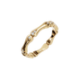 Petal Arch Diamond Band in Yellow Gold angled view | Roomy's Jewellery