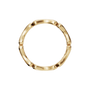 Petal Arch Diamond Band in Yellow Gold on finger | Roomy's Jewellery