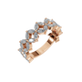 Windmill Marquise Diamond Eternity Band in Rose Gold angled view | Roomy's Jewellery
