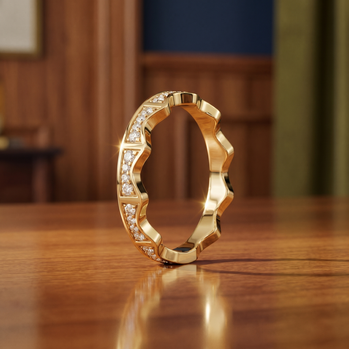 Crenelle Diamond Architectural Band | Roomy's Jewellery