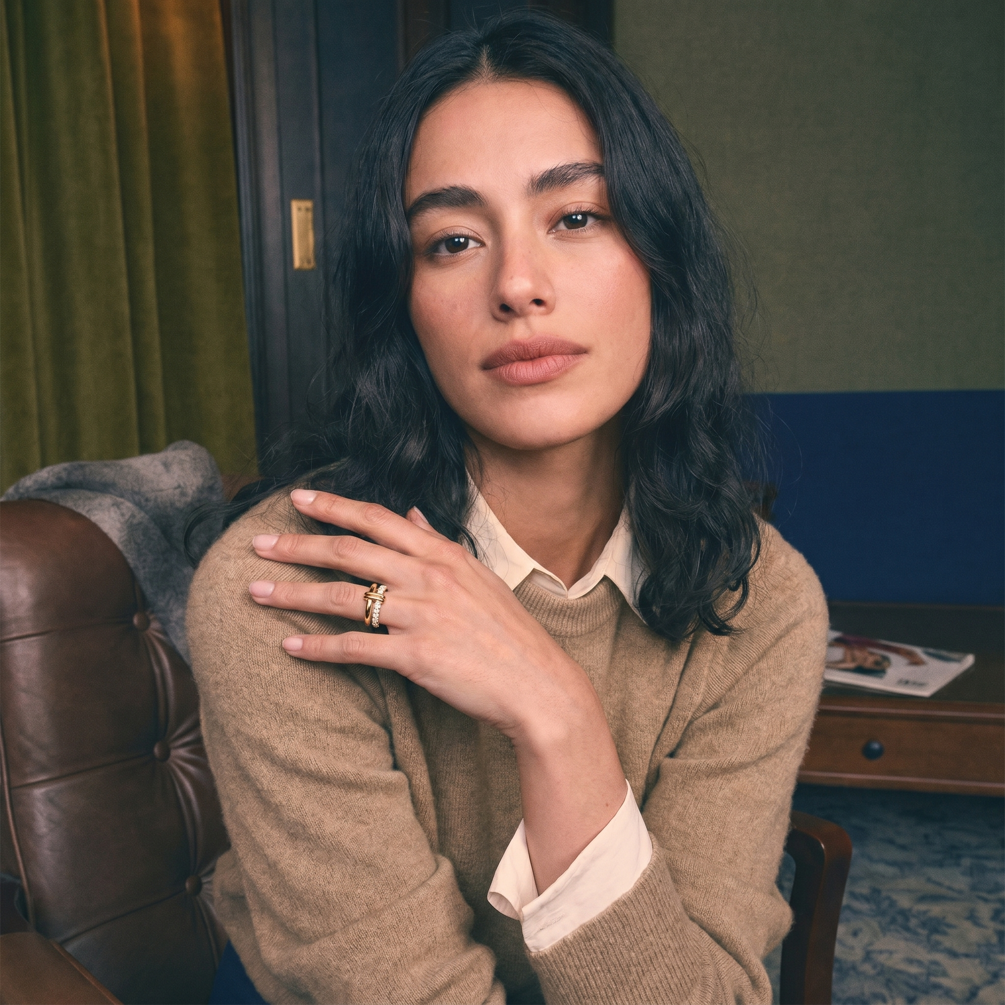 Duo Diamond Double Band worn | Roomy's Jewellery