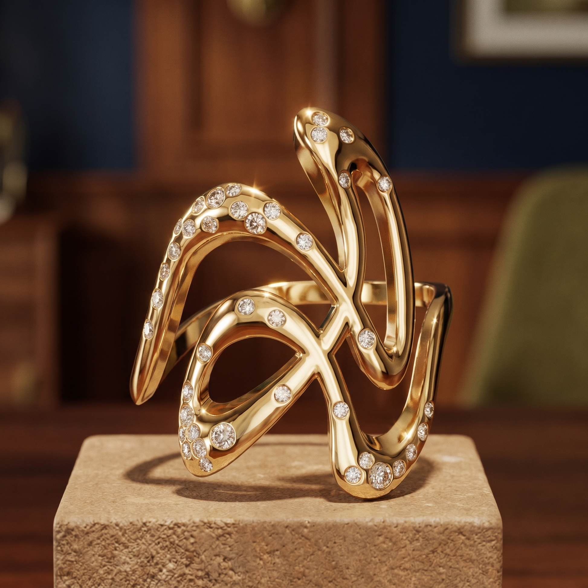 Reverie Diamond Sculptural Ring | Roomy's Jewellery