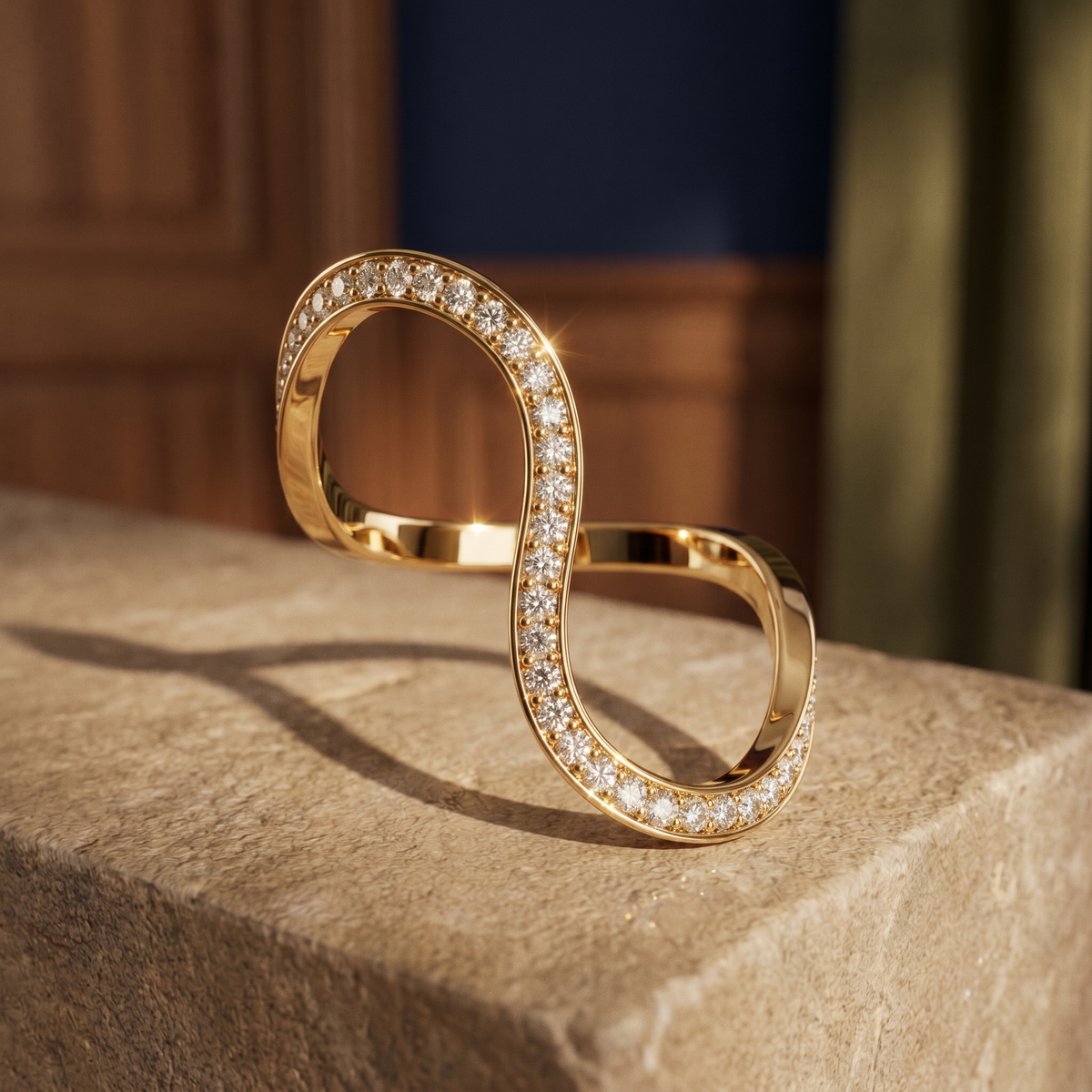 Infinity Diamond Pave Ring | Roomy's Jewellery