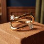 Duet Diamond Bypass Ring | Roomy's Jewellery
