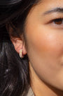 Faux Pearl Mini Dot Hoops