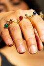 Cat's Cradle Ring, Green Onyx