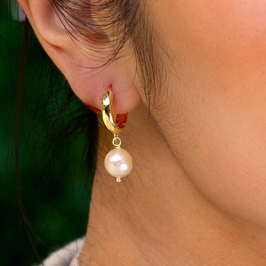 Freshwater Pearl Girl Hoop, Fresh Water Pearl