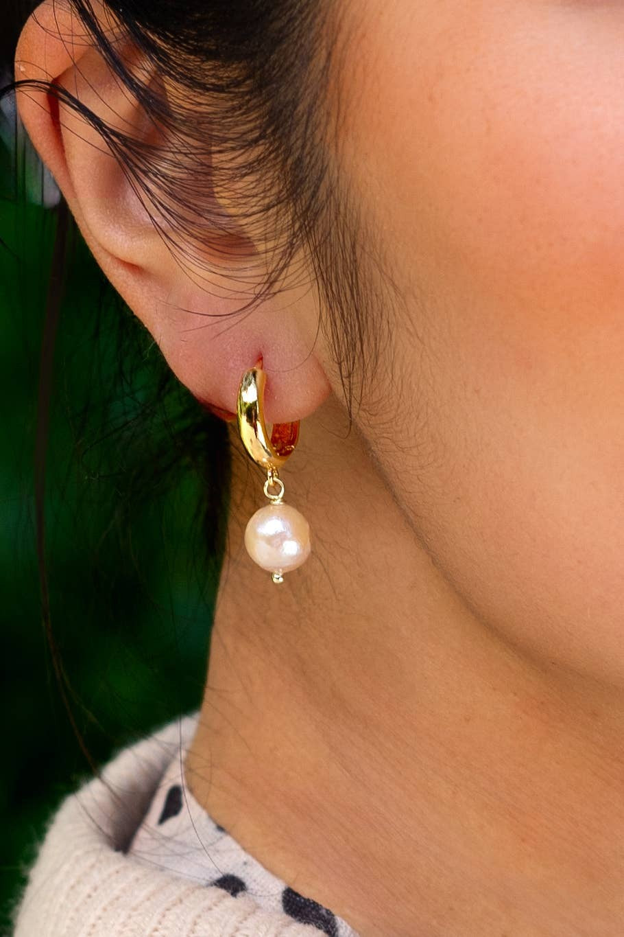 Freshwater Pearl Girl Hoop, Fresh Water Pearl