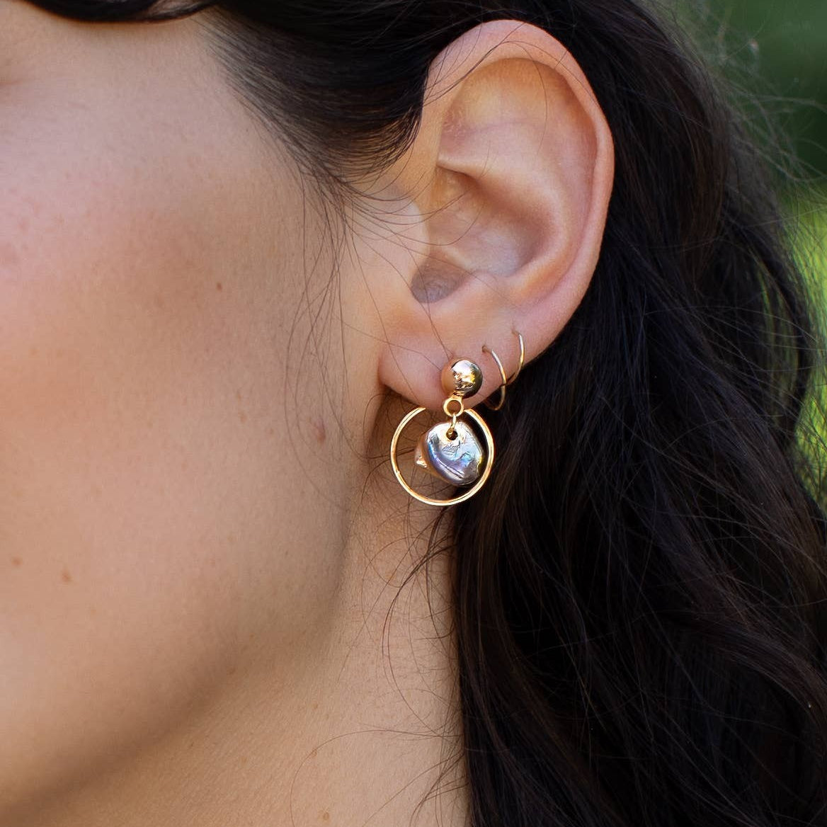 Faux Pearl of the Party Jacket Earrings
