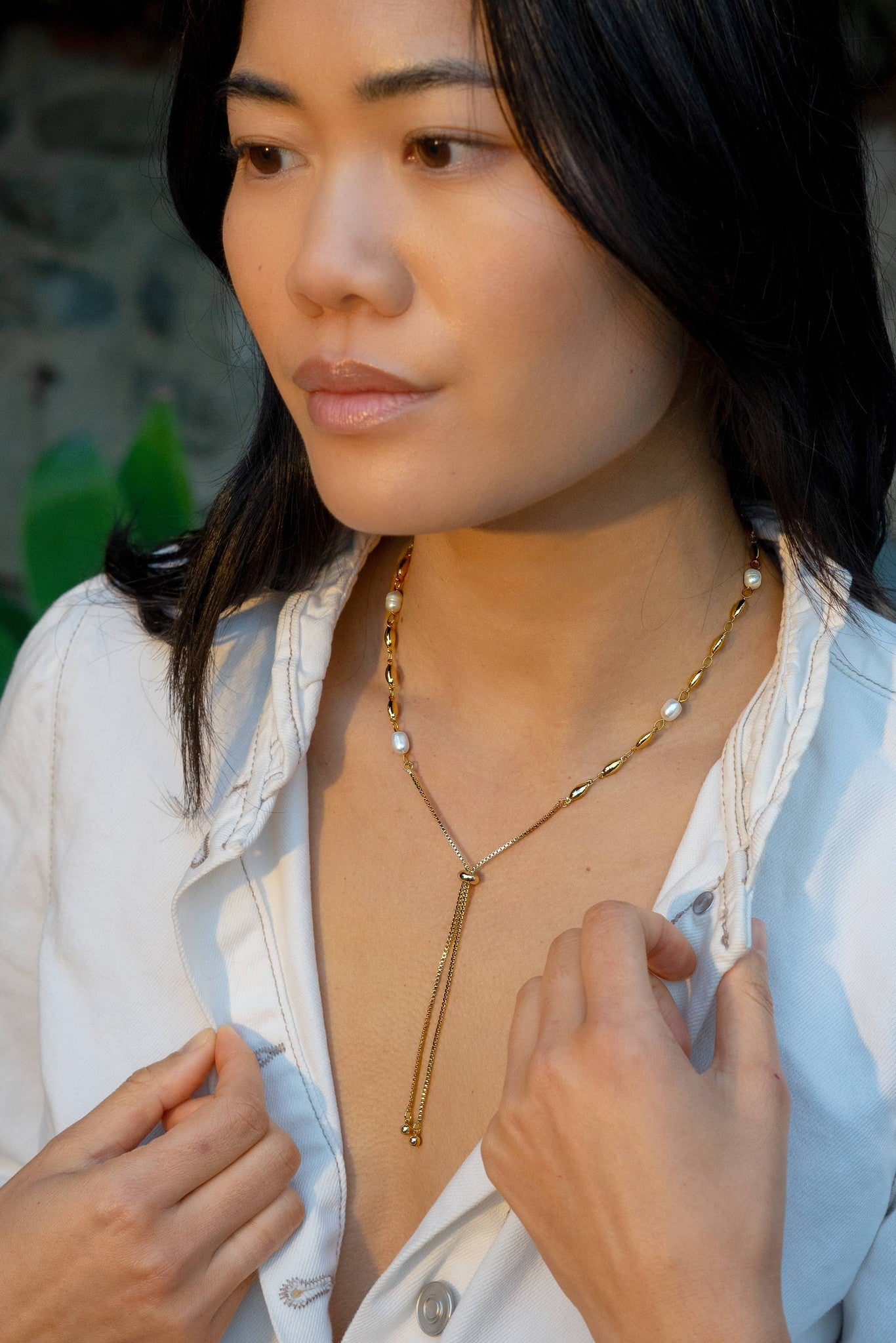 Bolo In One Freshwater Pearl Necklace