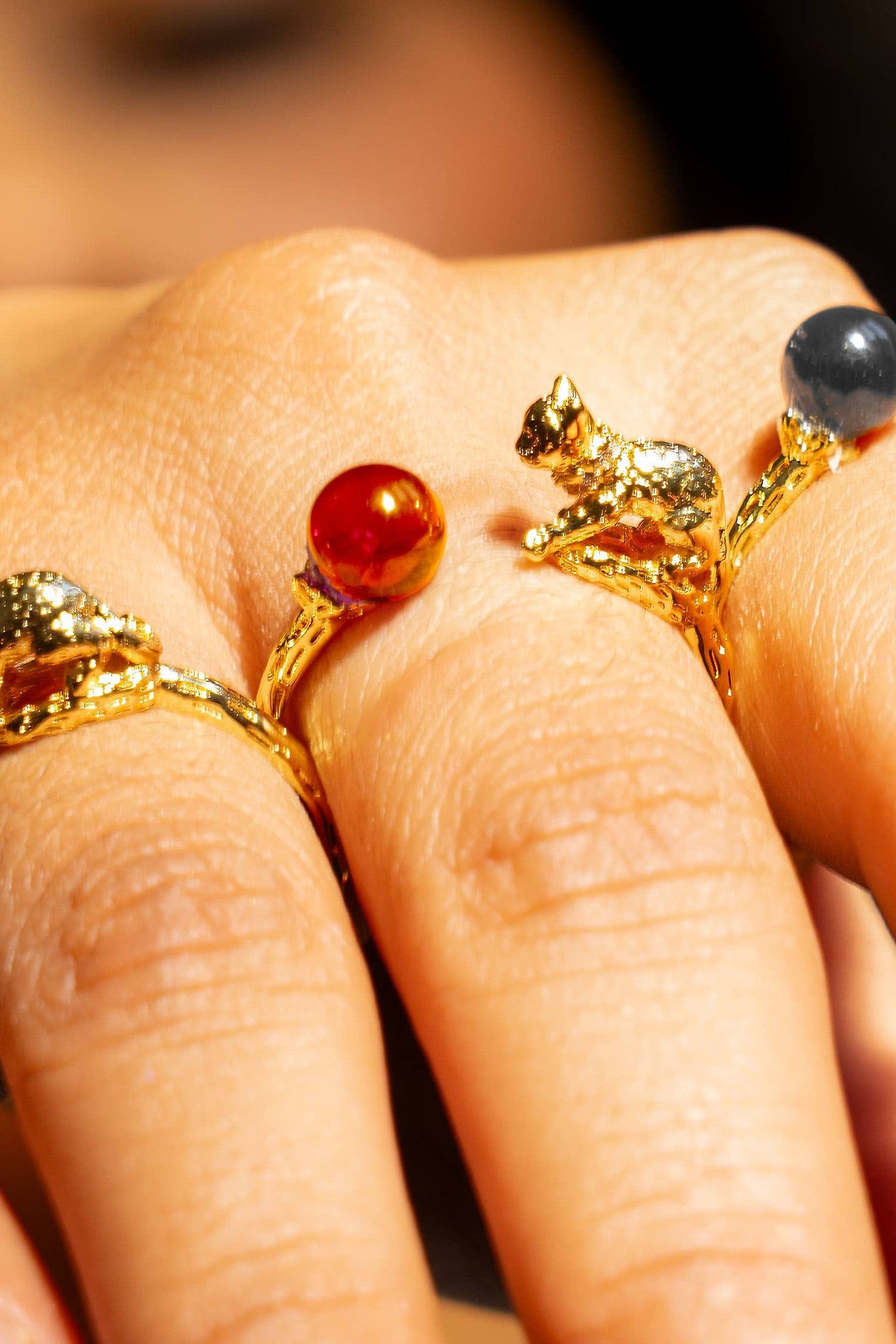 Cat's Cradle Ring, Carnelian