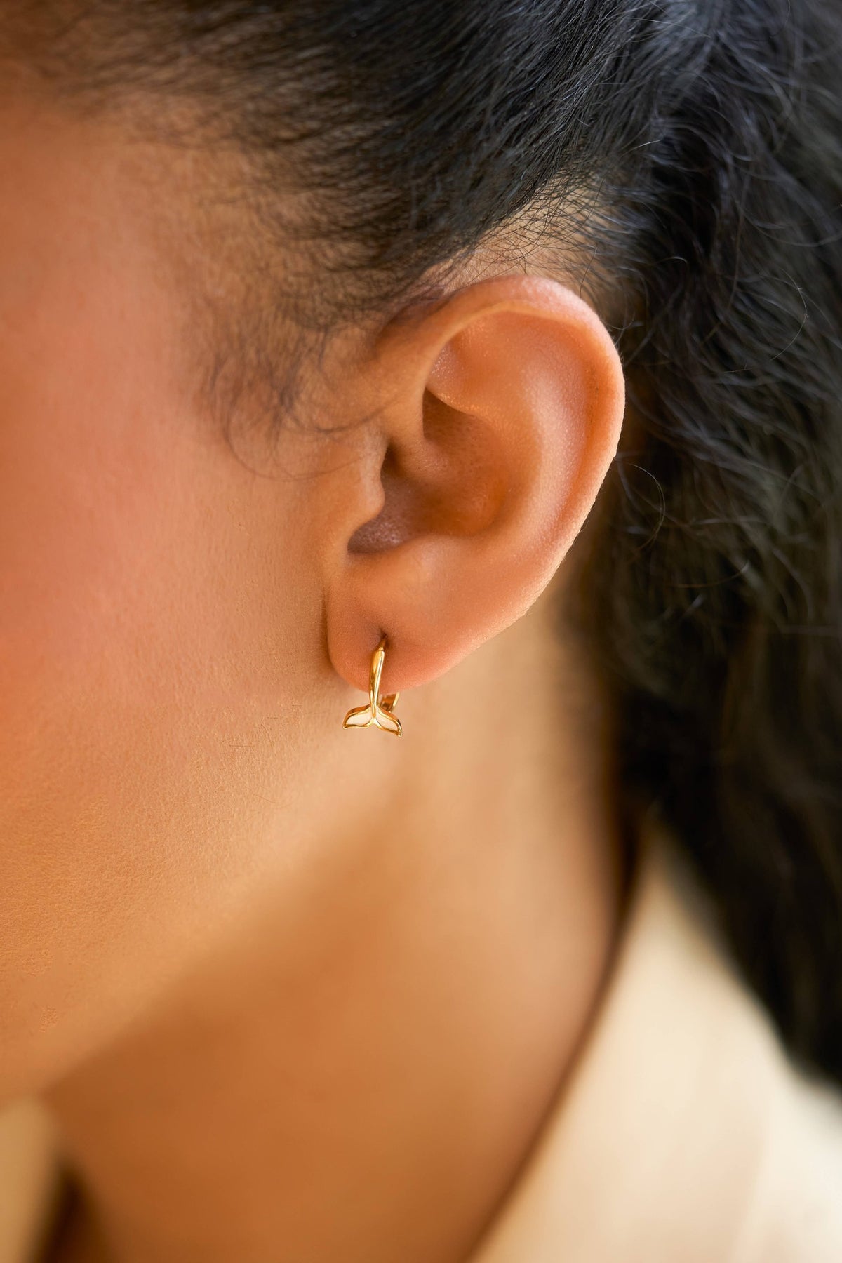 Whale Tail Hoops