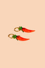 Harvest Pepper Hoops, Handmade Glass